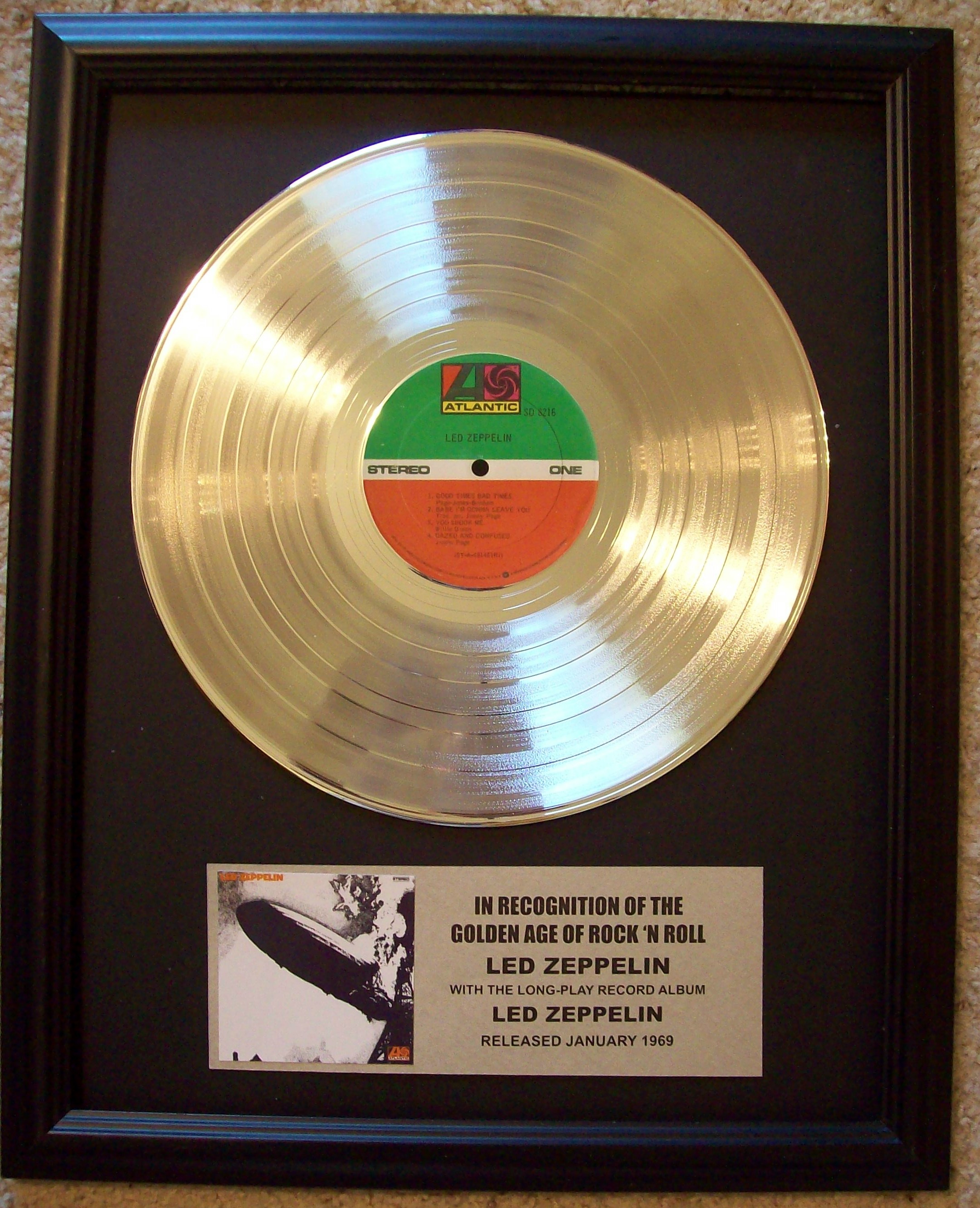 Image for Led Zeppelin (First Album) Platinum Record