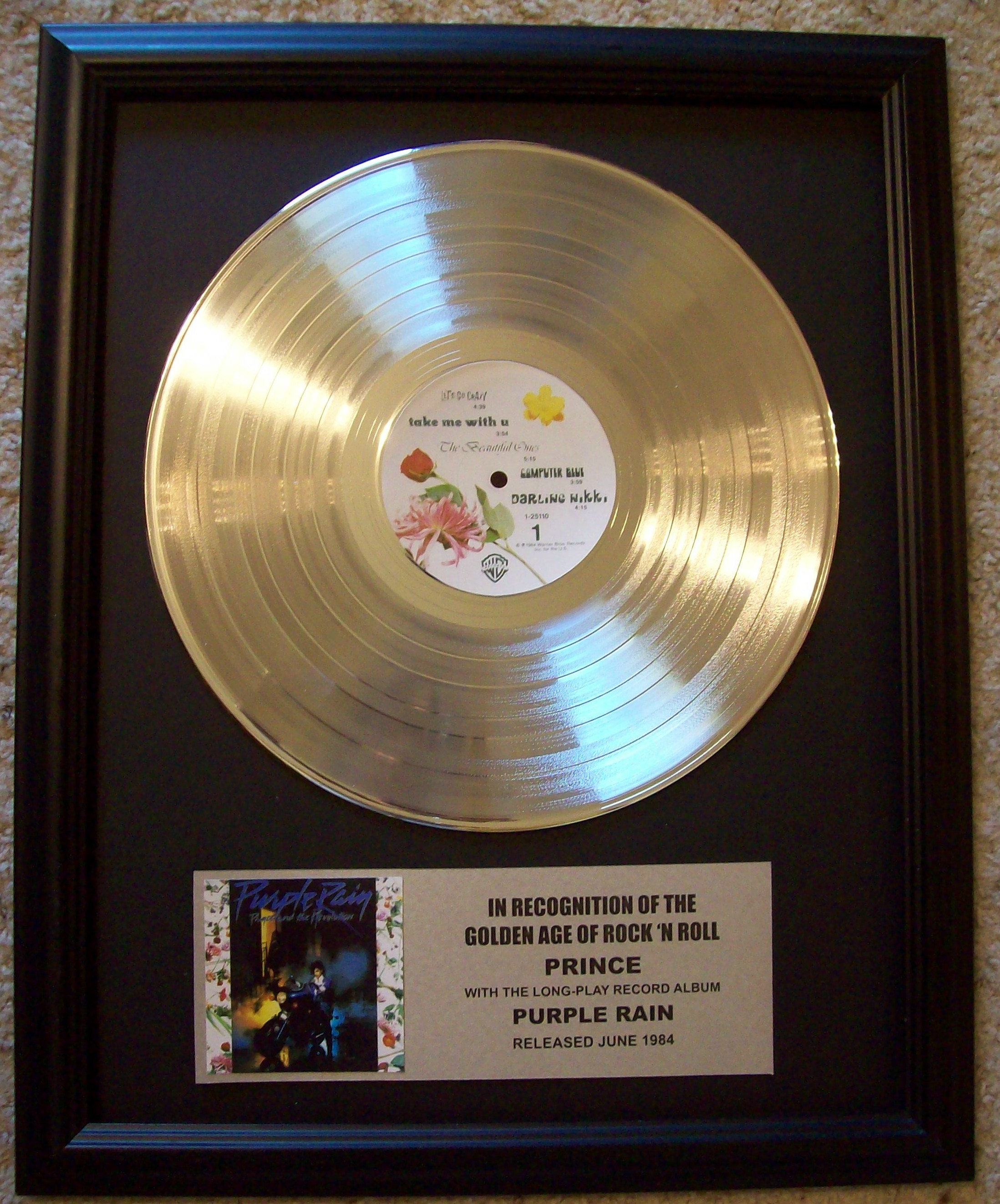 Image for Prince Purple Rain Platinum LP Record